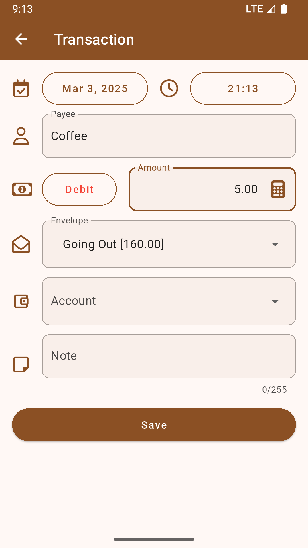 Budgetisto App - Envelope Management